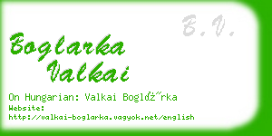 boglarka valkai business card